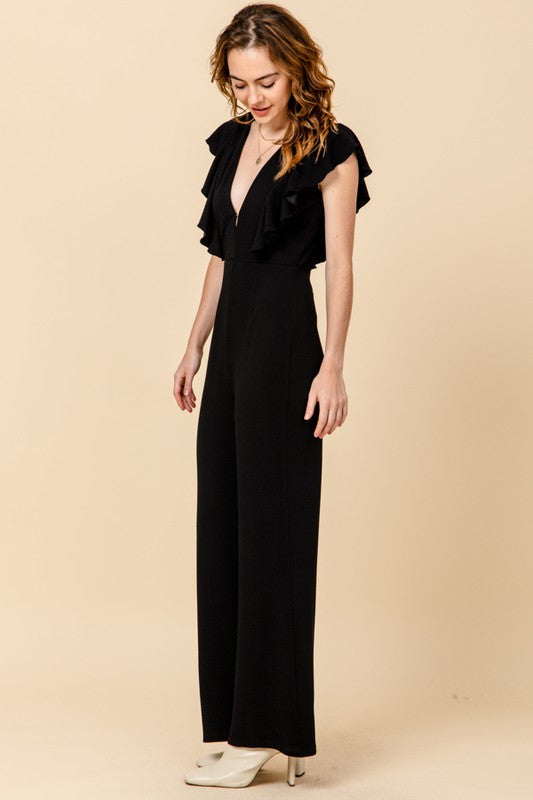 V Neck Jumpsuit