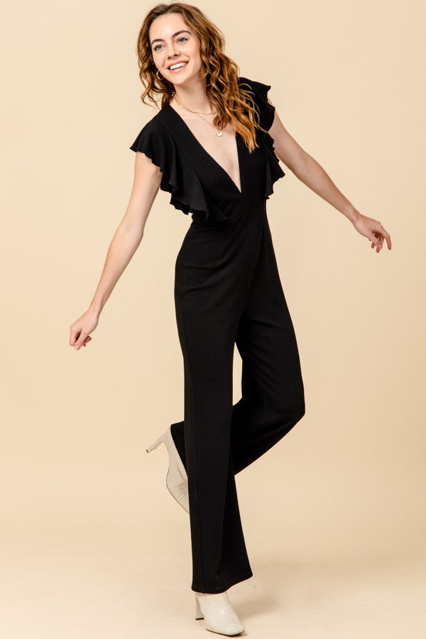 V Neck Jumpsuit