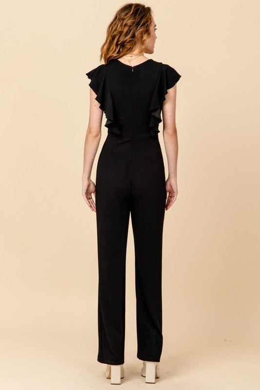 V Neck Jumpsuit